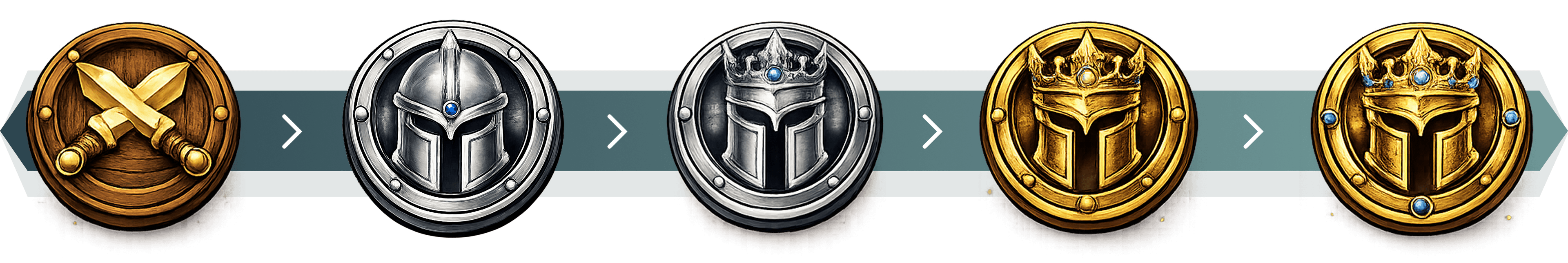 Rank progression frieze